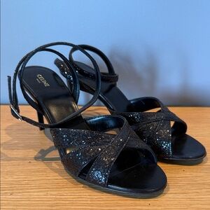 Celine Sparkling Black Women's Sandals